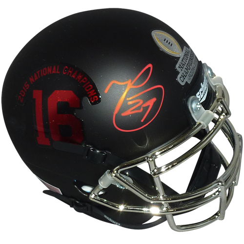 Minkah Fitzpatrick Autographed Alabama Crimson Tide (2015 Champs) Matte  Black Mini Helmet