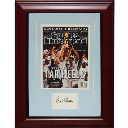 Roy Williams Autographed North Carolina Tarheels (2009 Final Four Champions) Deluxe Framed Sports Illustrated Piece - JSA