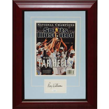 Roy Williams Autographed North Carolina Tarheels (2009 Final Four Champions) Deluxe Framed Sports Illustrated Piece - JSA