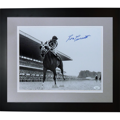 Ron Turcotte Autographed Secretariat (Looking Back) Deluxe Framed 11x14 Photo - JSA