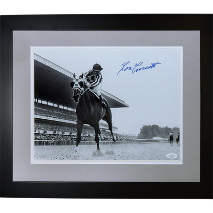 Ron Turcotte Autographed Secretariat (Looking Back) Deluxe Framed 11x14 Photo - JSA