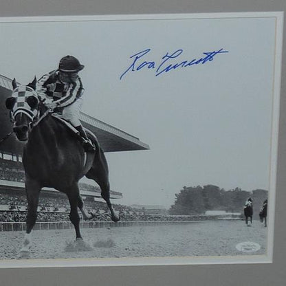 Ron Turcotte Autographed Secretariat (Looking Back) Deluxe Framed 11x14 Photo - JSA