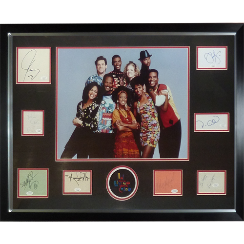 In Living Color 16x20 Photo Deluxe Framed with 8 Cast Autographs - JSA