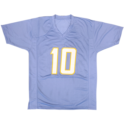 Justin Herbert Autographed Los Angeles (Powder Blue #10) Custom Jersey - BAS