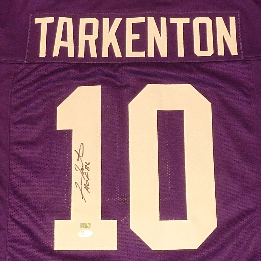 Fran Tarkenton Autographed Minnesota Vikings (Purple #10) Custom Jersey w/ HOF 85 - Beckett