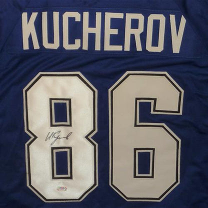 Nikita Kucherov Autographed Tampa Bay (Blue #86) Custom Jersey - JSA