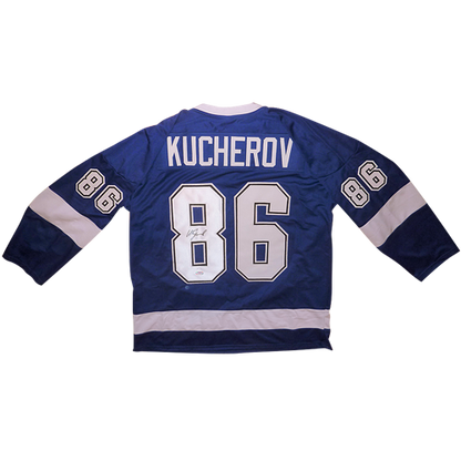 Nikita Kucherov Autographed Tampa Bay (Blue #86) Custom Jersey - JSA