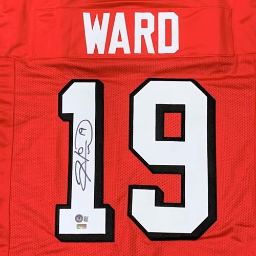 Hines Ward Autographed Georgia (Red #19) Custom Jersey - BAS