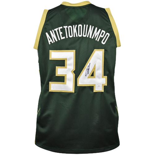 Giannis Antetokounmpo Autographed Milwaukee (Green #34) Jersey - Beckett