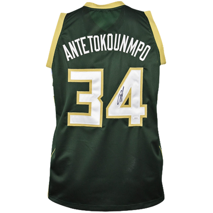Giannis Antetokounmpo Autographed Milwaukee Green 34 Jersey Becke Palm Beach Autographs LLC