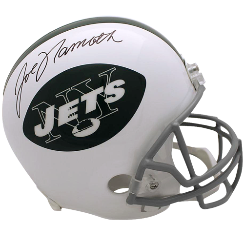 Joe Namath Autographed New York Jets Deluxe Full-Size Replica Helmet - JSA