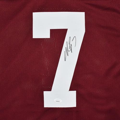 Michael Vick Autographed Virginia Tech (Maroon #7) Custom Jersey - JSA