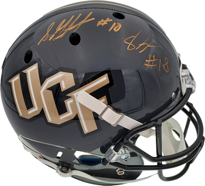 Shaquem And Shaquill Griffin Autographed UCF Knights (Gray Schutt) Deluxe Full-Size Replica Helmet