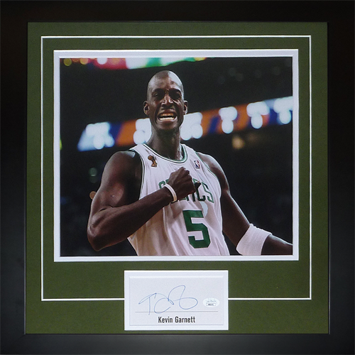Kevin Garnett Autographed Boston Celtics (NBA Finals) 11x14 Photo Signature Series Frame - JSA
