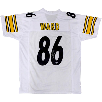 Hines Ward Autographed Pittsburgh (White #86) Custom Jersey - Beckett