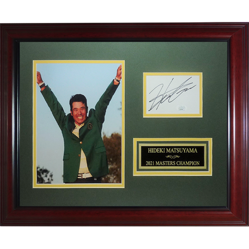 Hideki Matsuyama Autographed 2021 Masters Champion Deluxe Framed Tribute Piece - JSA