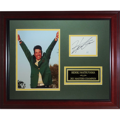 Hideki Matsuyama Autographed 2021 Masters Champion Deluxe Framed Tribute Piece - JSA