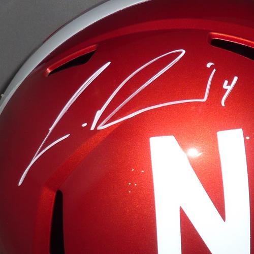 Lavonte David Autographed Nebraska Huskers (FLASH Alternate) Deluxe Full-Size Replica Helmet - JSA