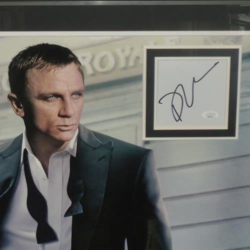 Casino Royale Full-Size Movie Poster Deluxe Framed with Daniel Craig Autograph - JSA