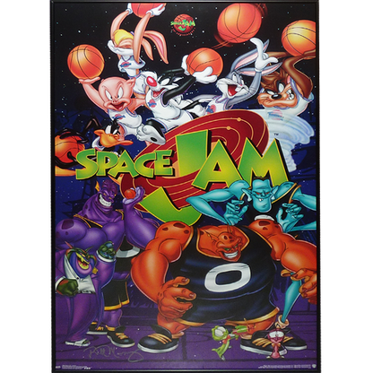 Bill Murray Autographed Space Jam Full-Size Deluxe Framed Movie Poster - JSA Letter