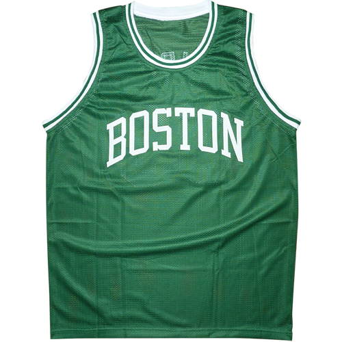 Larry Bird Autographed Boston (Green #33) Custom Jersey - Beckett Witness
