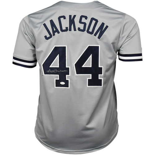 Reggie Jackson Autographed New York (Grey #44) Custom Jersey - JSA