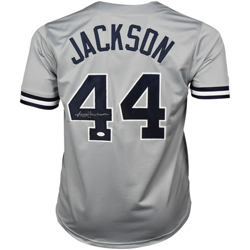 Reggie Jackson Autographed New York (Grey #44) Custom Jersey - JSA – Palm  Beach Autographs LLC