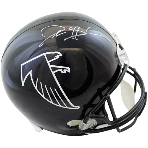 Deion Sanders Autographed Atlanta Falcons (Throwback Black) Deluxe Full-Size Replica Helmet - JSA