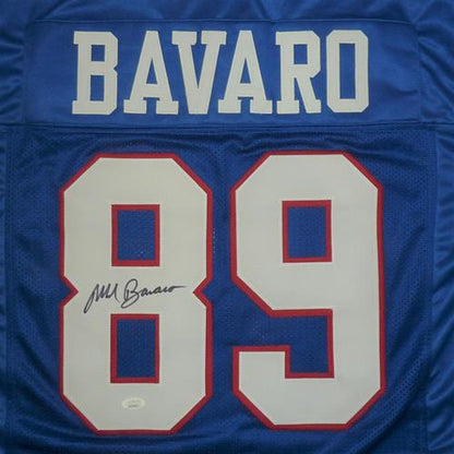 Mark Bavaro Autographed New York Giants (Blue #89) Custom Jersey - JSA