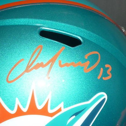 Dan Marino Autographed Miami Dolphins (FLASH Alternate) Deluxe Full-Size Replica Helmet - JSA Witness