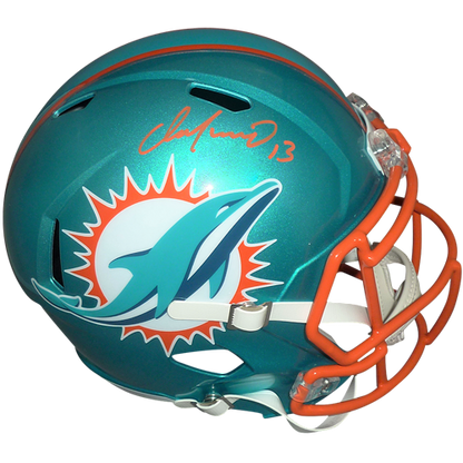 Dan Marino Autographed Miami Dolphins (FLASH Alternate) Deluxe Full-Size Replica Helmet - JSA Witness