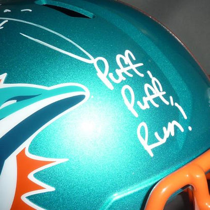 Ricky Williams Autographed Miami Dolphins (FLASH Alternate) Deluxe Full-Size Replica Helmet w/ Puff Puff Run - Radtke