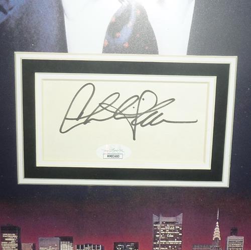 Wall Street Full-Size Movie Poster Deluxe Framed with Michael Douglas, Charlie Sheen And Daryl Hannah Autographs - JSA