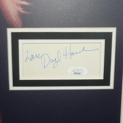 Wall Street Full-Size Movie Poster Deluxe Framed with Michael Douglas, Charlie Sheen And Daryl Hannah Autographs - JSA