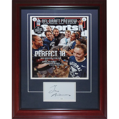 Geno Auriemma Autographed UCONN Huskies 11x14 Sports Illustrated Frame with Autograph - JSA