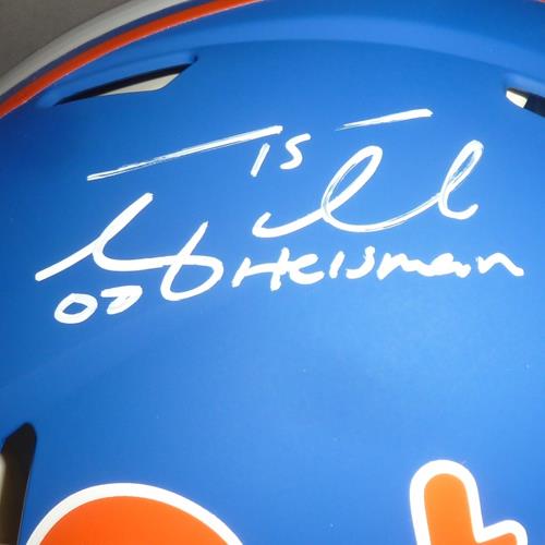 Tim Tebow Autographed Florida Gators (Blue Throwback Alternate) Authentic Proline Helmet w/ 07 Heisman - Tebow Holo