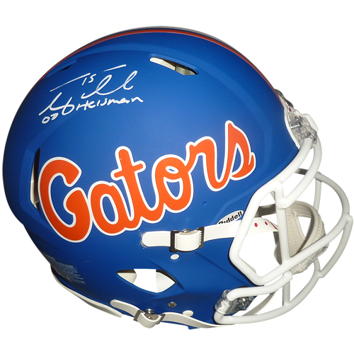 Tim Tebow Autographed Florida Gators (Blue Throwback Alternate) Authentic Proline Helmet w/ 07 Heisman - Tebow Holo