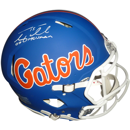 Tim Tebow Autographed Florida Gators (Blue Throwback Alternate) Authentic Proline Helmet w/ 07 Heisman - Tebow Holo
