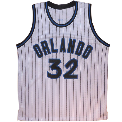 Shaquille O'Neal Autographed Orlando Magic (White Pinstripe #32