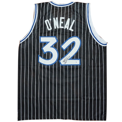 Shaquille O Neal Autographed Orlando Black Pinstripe 32 Custom