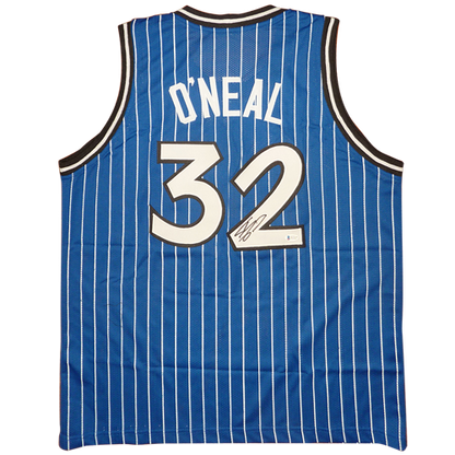 Shaquille O'Neal Autographed Orlando (Blue Pinstripe #32) Custom