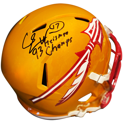 Charlie Ward Autographed Florida State FSU Seminoles (FLASH Alternate) Deluxe Full-Size Replica Helmet w/ 93 Heisman