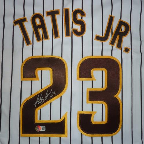 Fernando Tatis Autographed San Diego (White Pinstripe #23