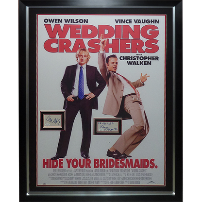 Wedding Crashers Full-Size Movie Poster Deluxe Framed with Owen Wilson And Vince Vaughn Autographs - JSA