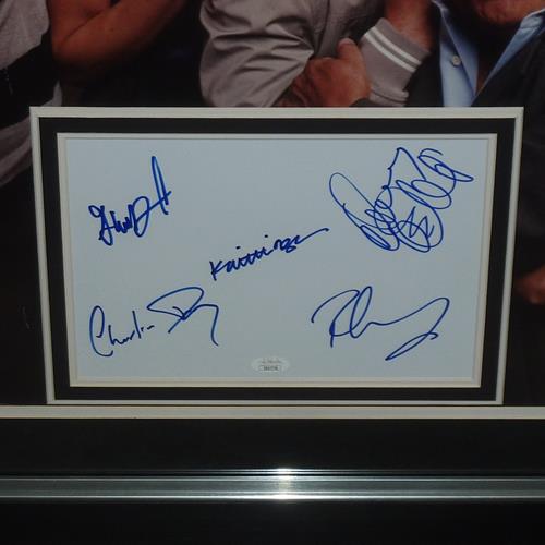 It's Always Sunny in Philadelphia Full-Size TV Poster (Marquee) Deluxe Framed with all 5 Cast Autographs - JSA
