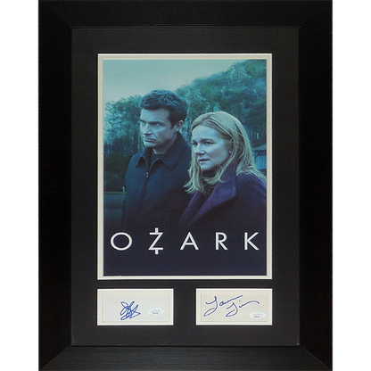 Ozark 11x17 TV Poster Deluxe Framed with Jason Bateman And Laura Linney Autographs - JSA