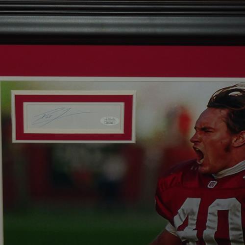Pat Tillman Autographed Arizona Cardinals Deluxe Framed 16x20 Photo Piece with Authentic Signature - JSA Letter
