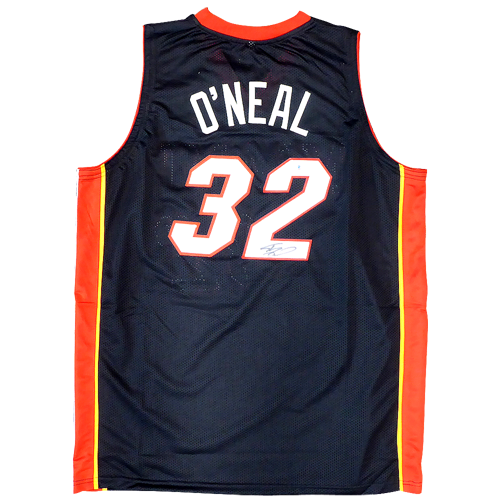 Shaquille O'Neal Autographed Miami (Black #32) Custom Jersey - Beckett