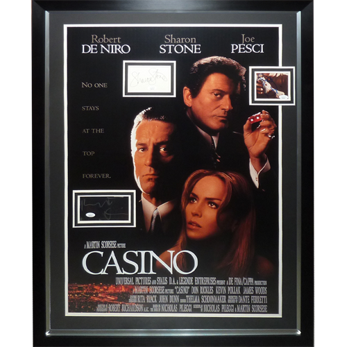 Casino Full-Size Movie Poster Deluxe Framed with Deniro, Pesci and Stone Autographs - JSA