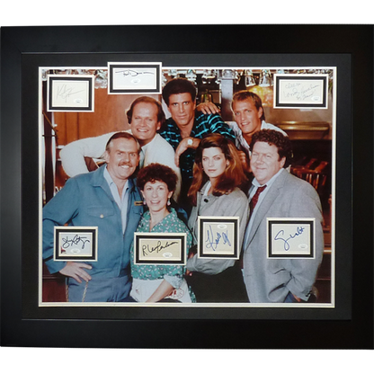 Cheers Full-Size TV Poster Deluxe Framed with all Cast Autographs - JSA